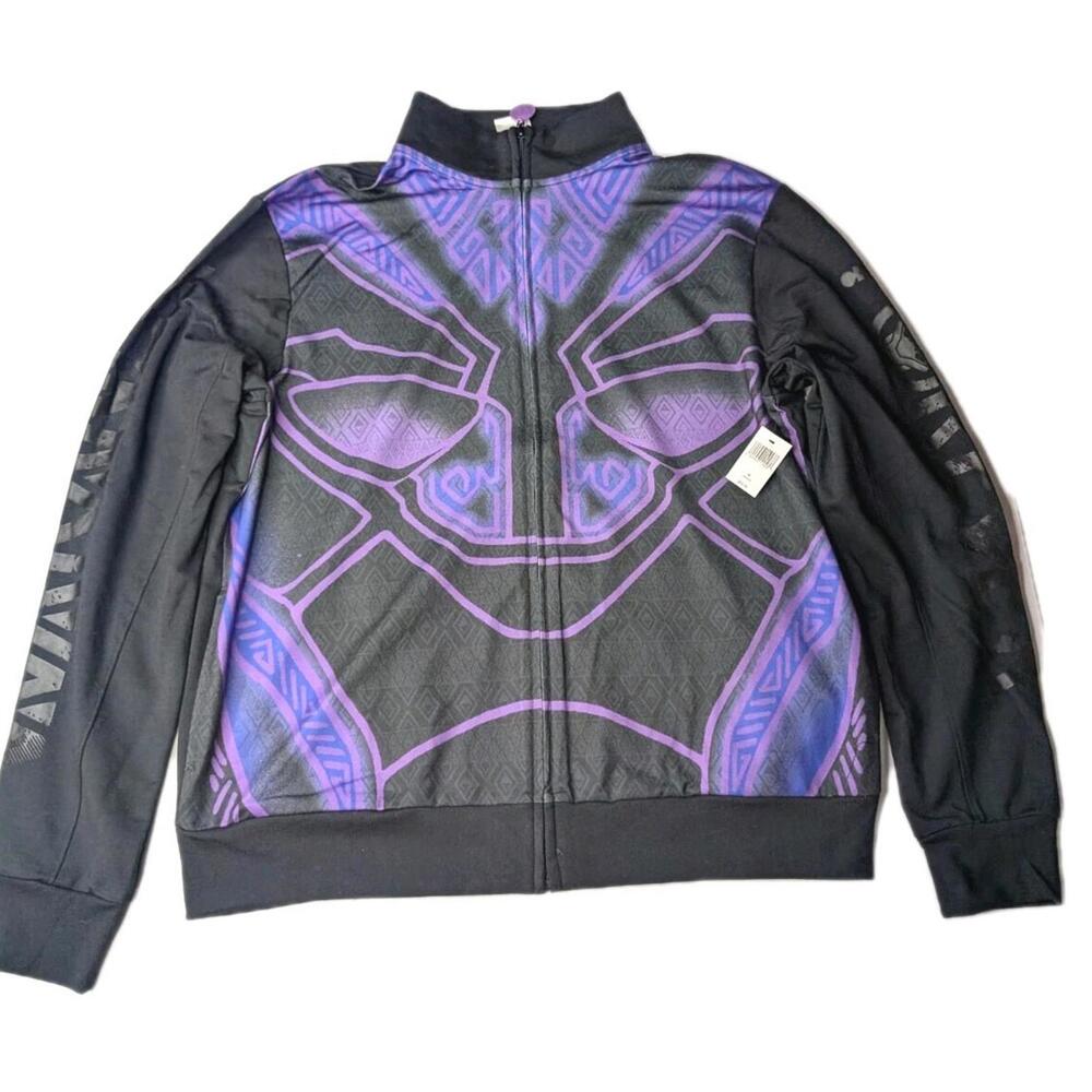 Disney Parks Marvel Black Panther Wakanda Forever Zip Up Jacket mens‎ size Xl